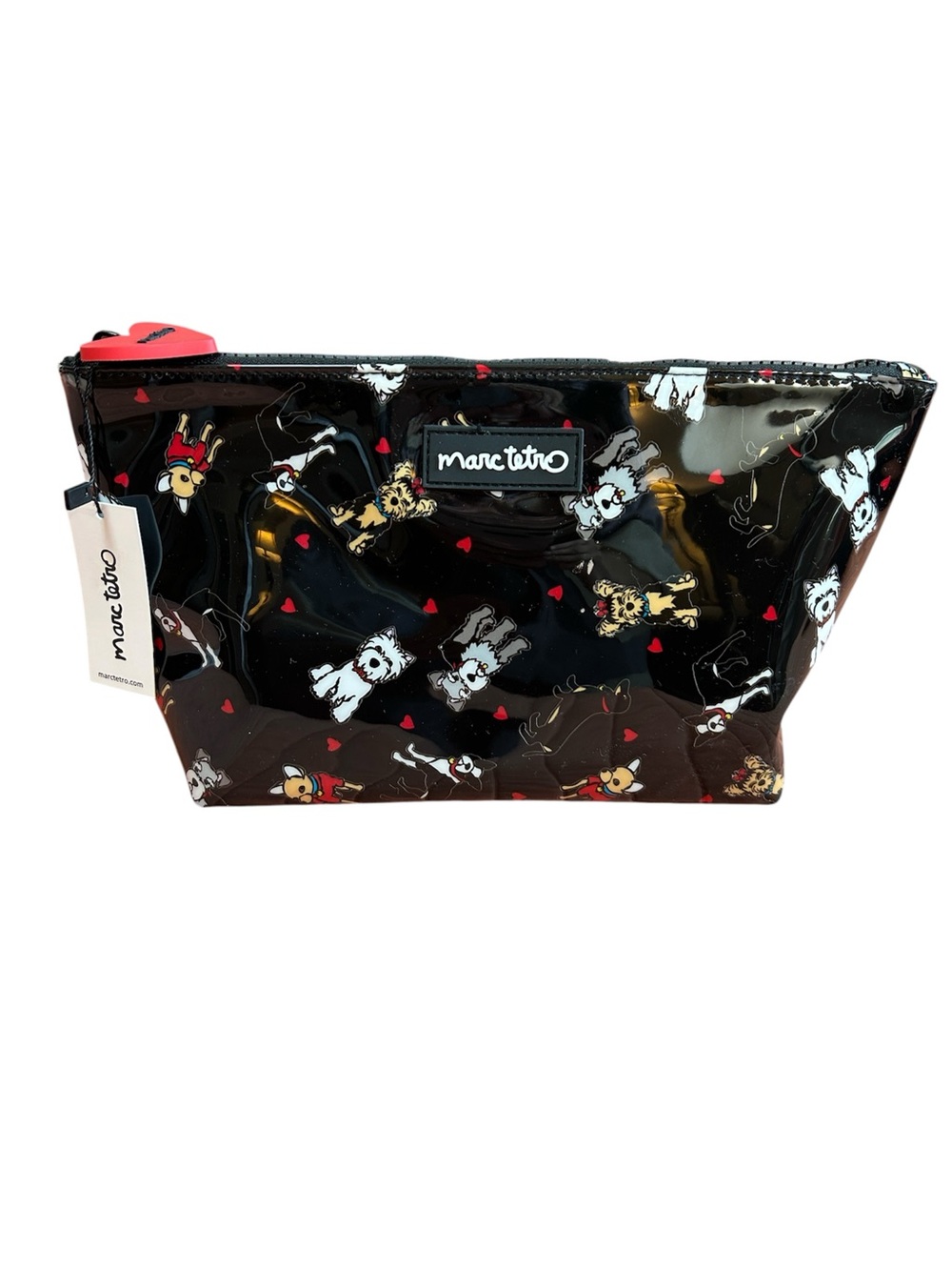 NWT Marc Tetro All Dogs Zipper Pouch/Cosmetic Travel Bag